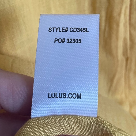Lulus Here To Dance Yellow Lace-Up Mini Dress. New With Tags. - Picture 12 of 12